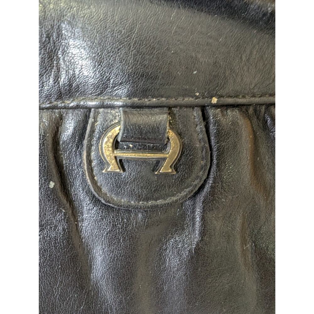 Vintage Etienne Aigner Leather Hinged Opening Handbag - Picture 4 of 5